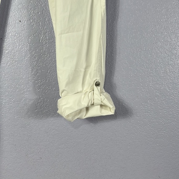 Athleta lightweight white straight or rolled crop pants size 4T - Picture 3 of 10